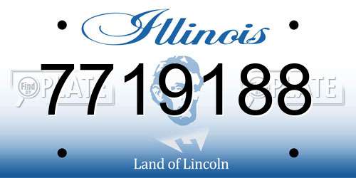 7719188 Illinois License Plate