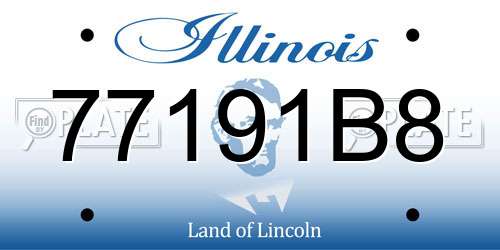 77191B8 Illinois License Plate