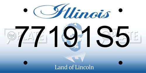 77191S5 Illinois License Plate