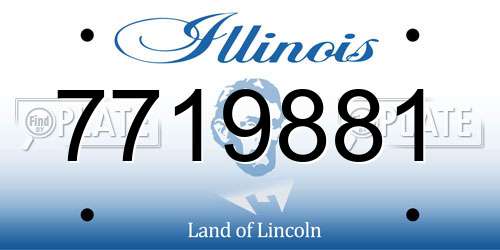 7719881 Illinois License Plate