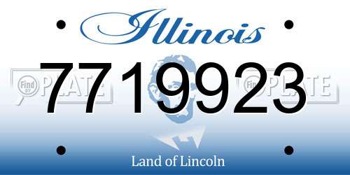 7719923 Illinois License Plate