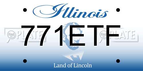771ETF Illinois License Plate