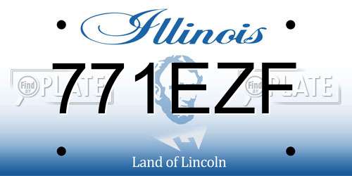 771EZF Illinois License Plate
