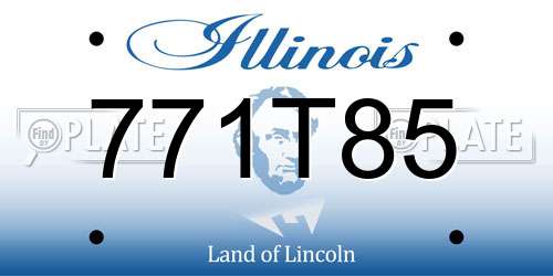 771T85 Illinois License Plate