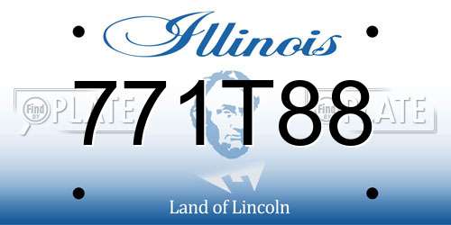 771T88 Illinois License Plate