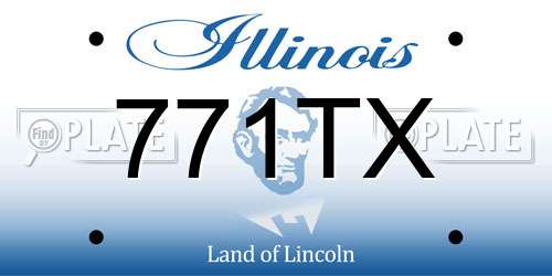 771TX Illinois License Plate