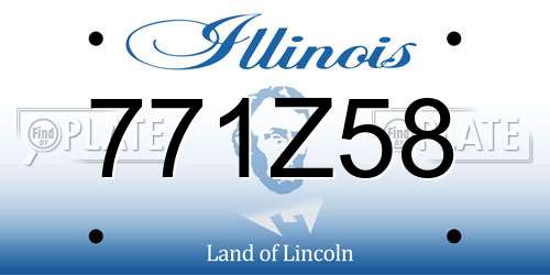 771Z58 Illinois License Plate