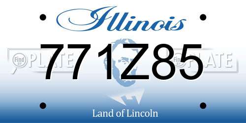 771Z85 Illinois License Plate