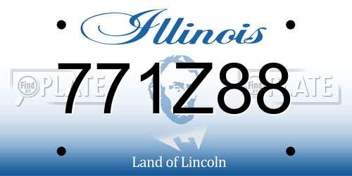 771Z88 Illinois License Plate
