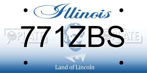 771ZBS Illinois License Plate