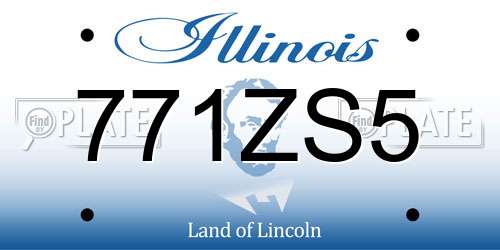 771ZS5 Illinois License Plate