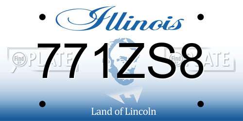 771ZS8 Illinois License Plate