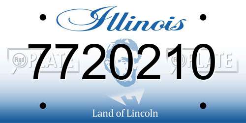7720210 Illinois License Plate