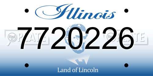 7720226 Illinois License Plate