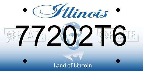 77202T6 Illinois License Plate