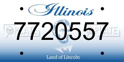 7720557 Illinois License Plate