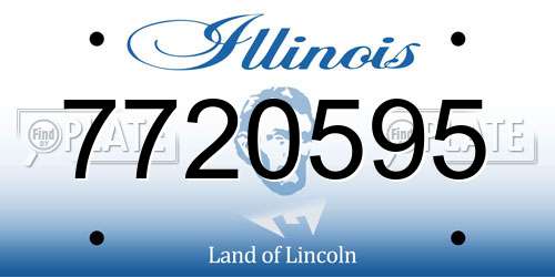 7720595 Illinois License Plate