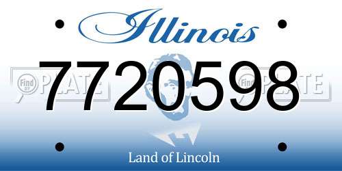 7720598 Illinois License Plate