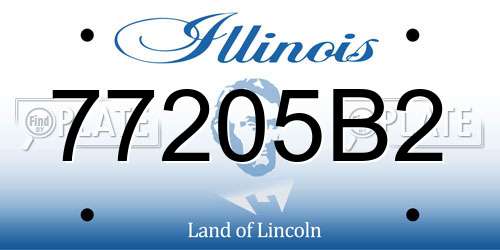 77205B2 Illinois License Plate