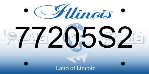 77205S2 Illinois License Plate