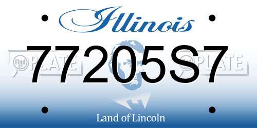 77205S7 Illinois License Plate