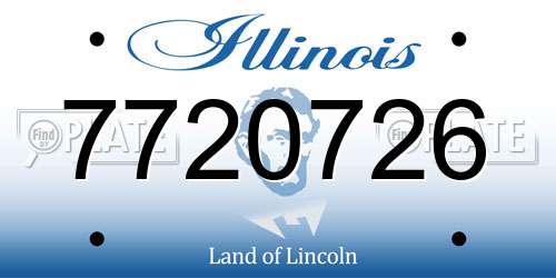 7720726 Illinois License Plate