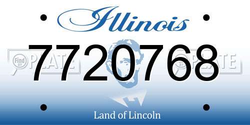 7720768 Illinois License Plate