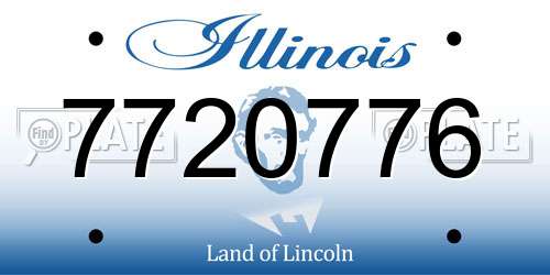 7720776 Illinois License Plate