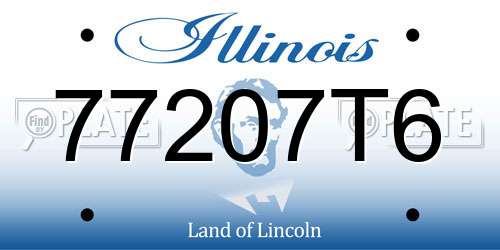 77207T6 Illinois License Plate