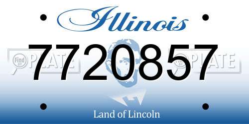 7720857 Illinois License Plate