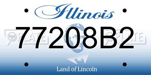 77208B2 Illinois License Plate