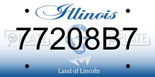 77208B7 Illinois License Plate