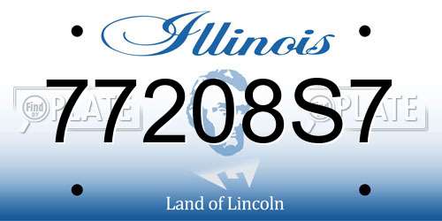 77208S7 Illinois License Plate