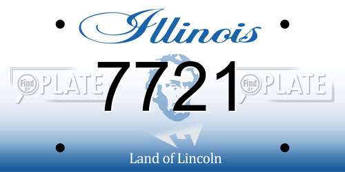 7721 Illinois License Plate