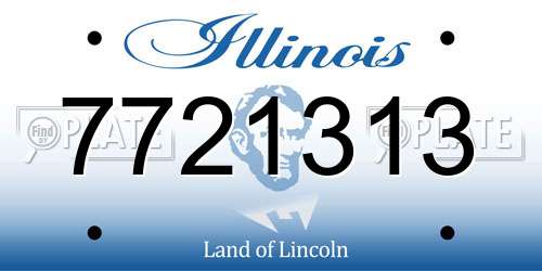 7721313 Illinois License Plate