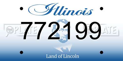 772199 Illinois License Plate