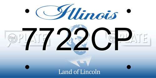 7722CP Illinois License Plate