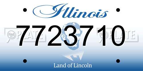7723710 Illinois License Plate