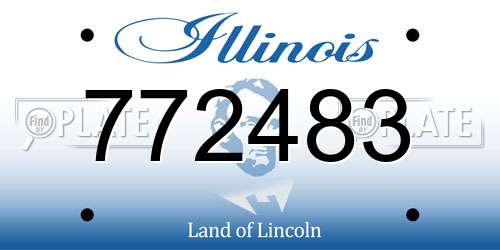 772483 Illinois License Plate