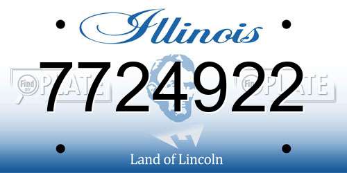 7724922 Illinois License Plate