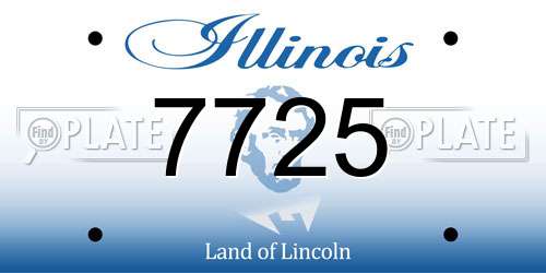 7725 Illinois License Plate