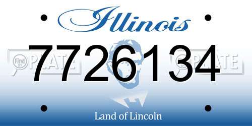 7726134 Illinois License Plate