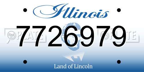 7726979 Illinois License Plate