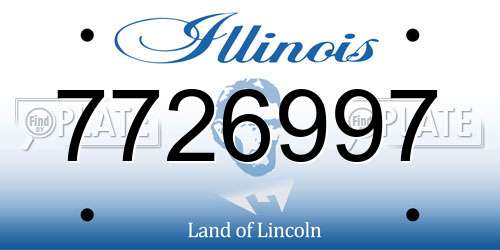 7726997 Illinois License Plate