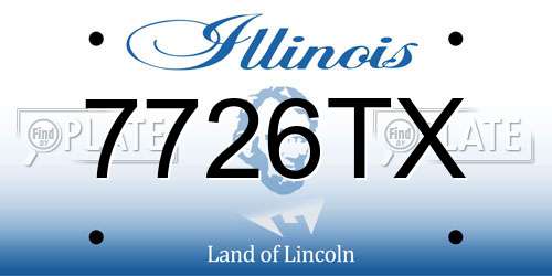 7726TX Illinois License Plate