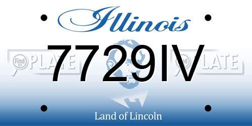 7729IV Illinois License Plate