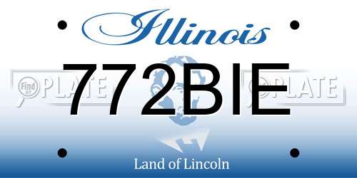 772BIE Illinois License Plate