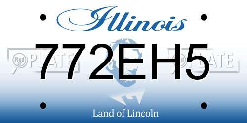772EH5 Illinois License Plate
