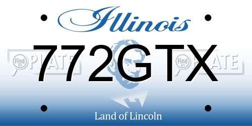 772GTX Illinois License Plate