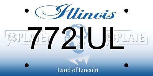 772IUL Illinois License Plate